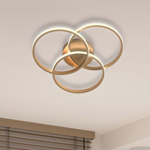 LED плафон Medelin-C 230 V злато, снимка 2 - Плафони