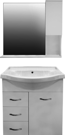 PVC шкаф с умивалник ''Валентино Д75'' - Мебели за баня