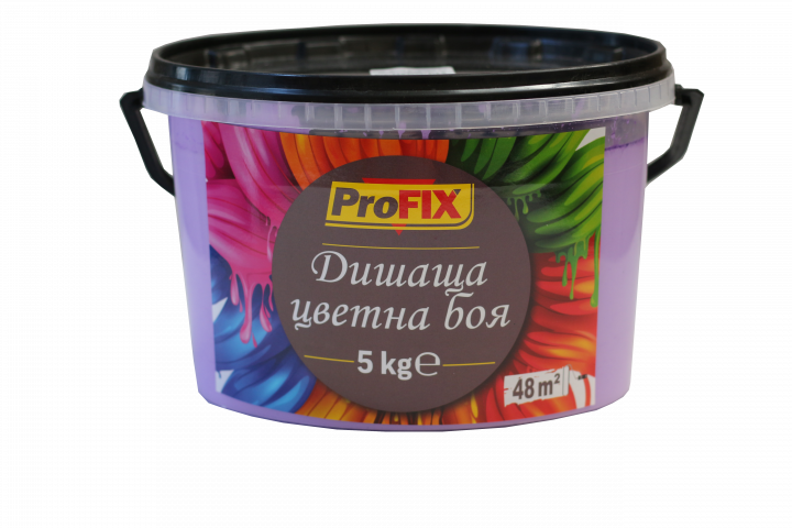 Цветна интериорна боя Profix 5кг, ТЕМЕНУЖКА - Цветни бои