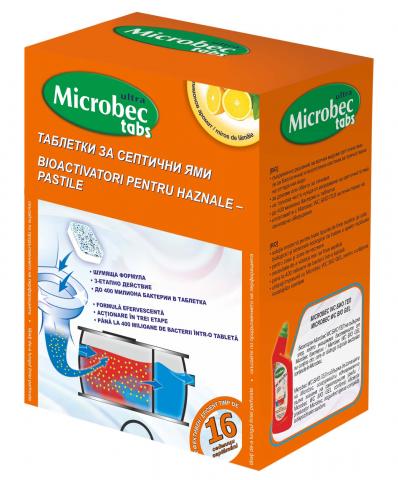 БРОС MICROBEC Таблетки за септични ями 16х20 гр - Спрейове, лепила и други хим. продукти