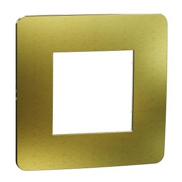 Декор. рамка Unica Studio Metal 1X, злато/бял - Ключове и контакти