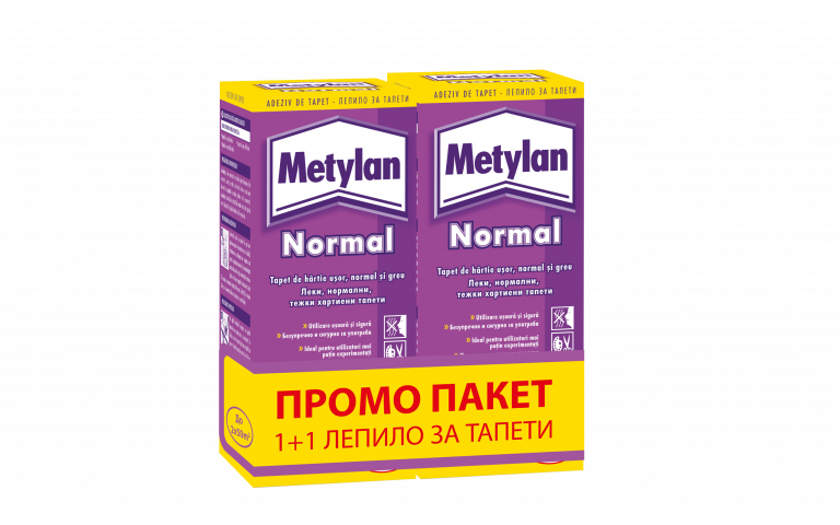 Промо Metylan Normal лепило за тапети 2х125 г - Лепила за тапети