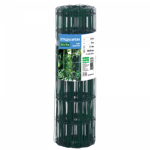 Оградна мрежа Garden fence H= 0.60m L=10m Цвят зелен - Оградни мрежи