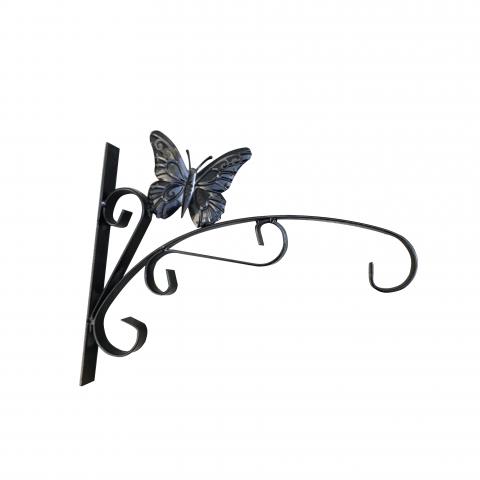 Стенна стойка за саксия с пеперуда - Цветарници и други