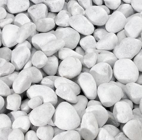 Бял мрамор 32-60 мм 25 кг - Градински камъни