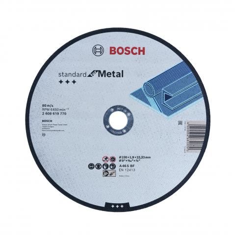Диск за рязане на метал Standard 230x1.9 мм Bosch - Дискове за рязане на метал