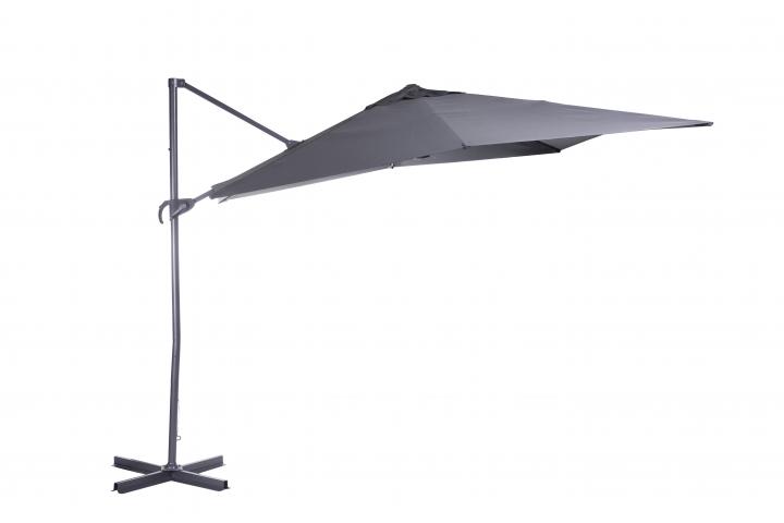 Градински чадър Push up Martinique 2.6x2.6м, сив - Камбана чадъри