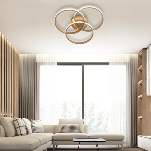 LED плафон Medelin-C 230 V злато, снимка 4 - Плафони