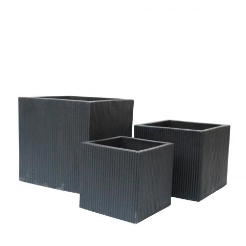Кашпа лек цимент 39х39х40 - Бетонни саксии