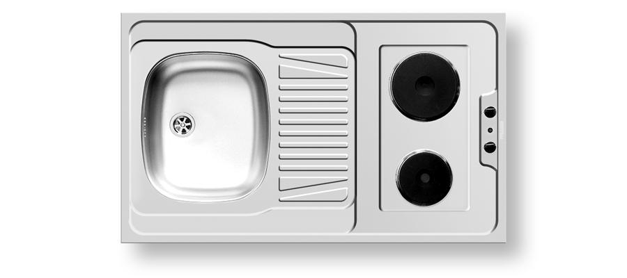 Комплект мивка с котлони PANTRY 100X60X5,5 REV - Плотове за вграждане