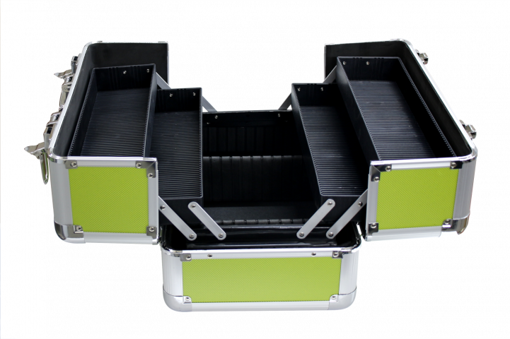 Куфар алуминиев зелен, снимка 2 - Куфари за инструменти