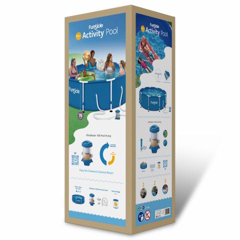 Басейн 305 х76 см к-кт с помпа и филтър, снимка 6 - Басейни с тръбна конструкция