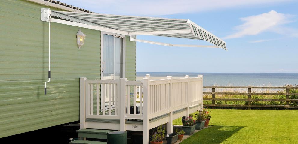 Тента 400x250 см бежово/зелено райе, снимка 2 - Тенти и сенници