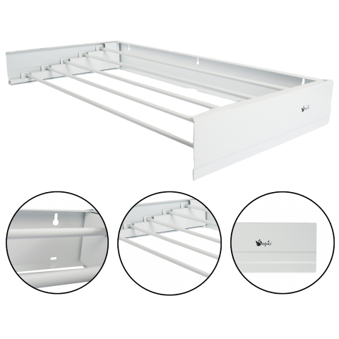 Стенен сушилник Slim White 4 м, снимка 3 - Стоящи простори