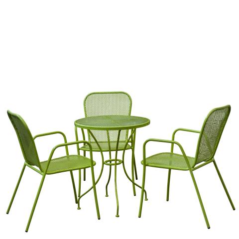 Стол ЛИДО метален, светло зелено, снимка 2 - Метални гарнитури