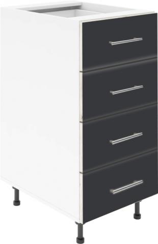 Крафт D4 долен шкаф с четири чекмеджета 50см, антрацит - Модулни кухни с онлайн поръчка