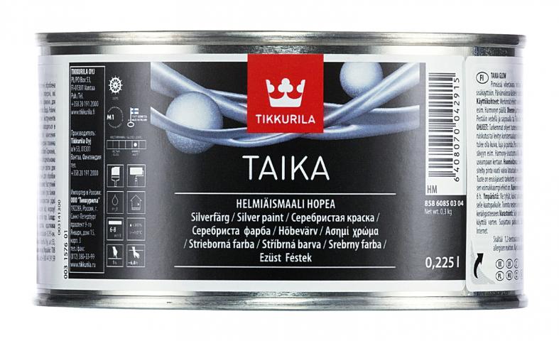 Декоративна перлена боя Taika HM 225мл, сребро - Ефектни бои за стени