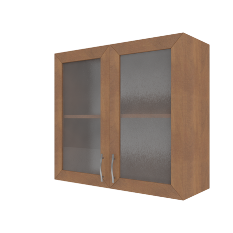 Горен шкаф с две стъклени врати Финес, модул 9, снимка 2 - Модулни кухни с онлайн поръчка