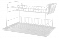 Сушилник за чинии и прибори бял 2 нива