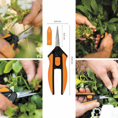 Ножица за цветя Fiskars Solid Microtip SP130, снимка 2 - Други градински ножици