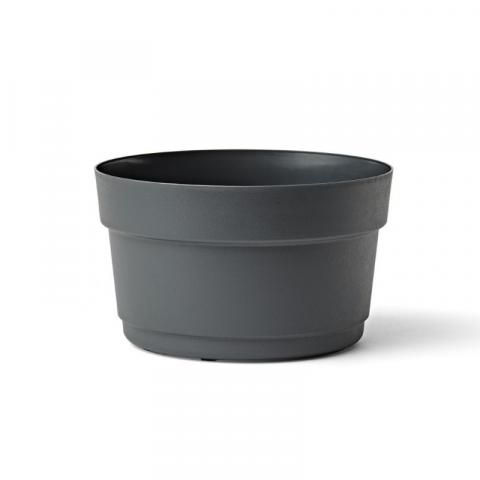 Саксия Lotus ф27 см антрацит - Пластмасови саксии