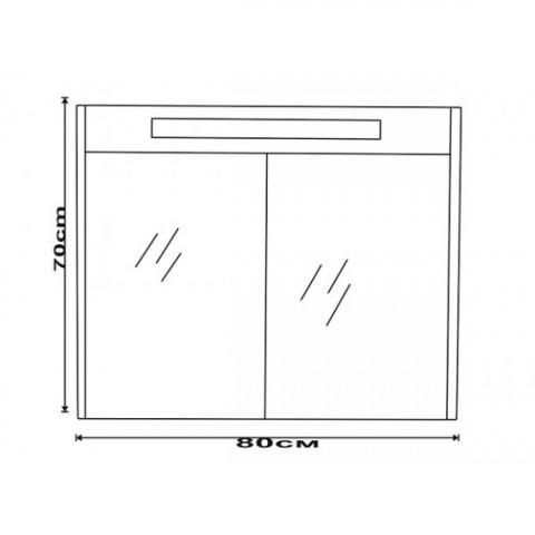 Огледален шкаф с LED осветление, снимка 2 - Pvc