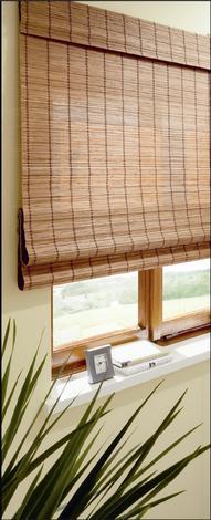 Бамбукова щора 120х180 кафявa с широки ламели - Текстилни щори