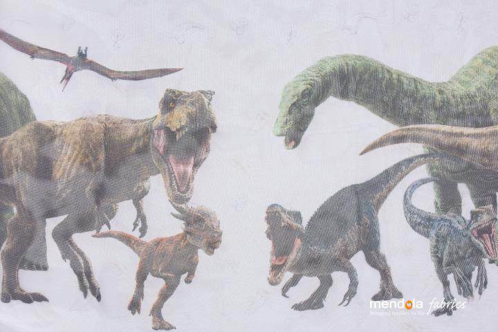 Готово перде воал Jurassic 140х245 см сиво-зелено, снимка 4 - Пердета и аксесоари