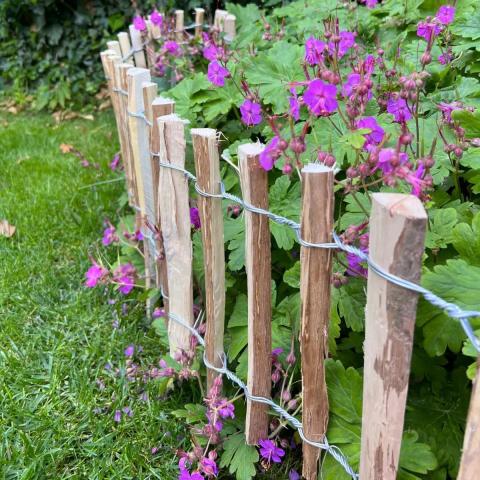 Декоративна ограда от естествена леска HAZEL H=0.28м L=2.0м, снимка 4 - Ниски оградки