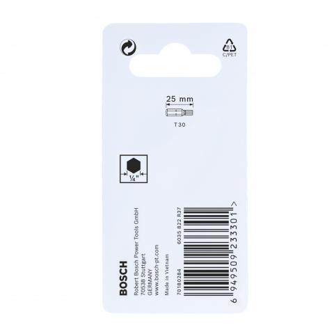 Комплект битове Impact Control T30 25 мм Bosch 2 бр., снимка 4 - Битове