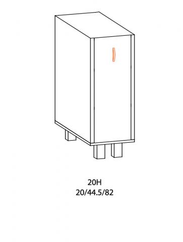 Долен шкаф с бутилиера Паула 20см, с плот, снимка 2 - Модулни кухни с онлайн поръчка