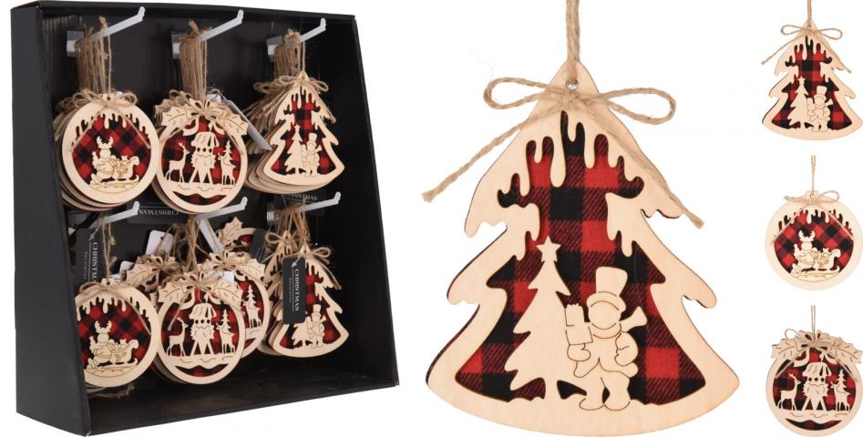 Коледна играчка, 10см, 6 дизайна, снимка 2 - Коледа