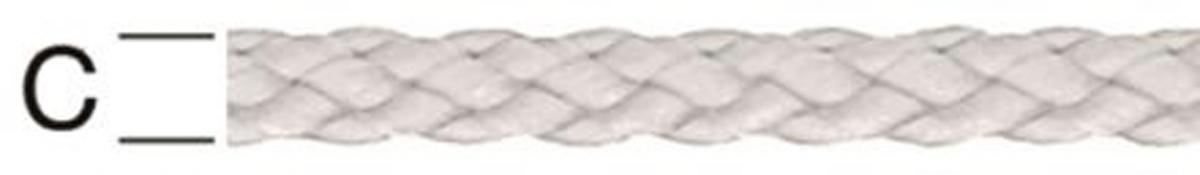 Въже PP плетено бяло 3мм - Вериги