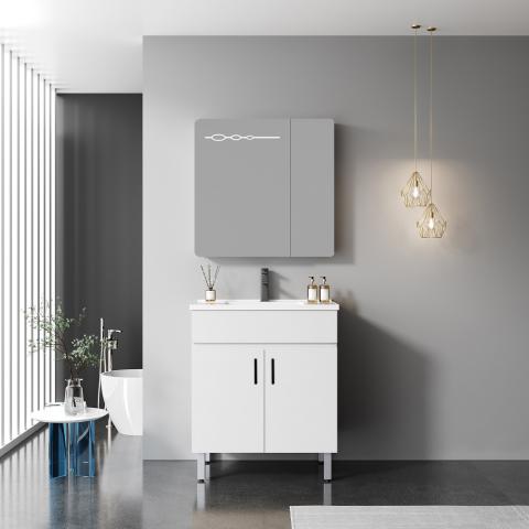 Комплект мебели за баня 60 см, снимка 2 - Мебели за баня