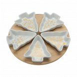 Коледен сет за сервиране Елхички 6 части