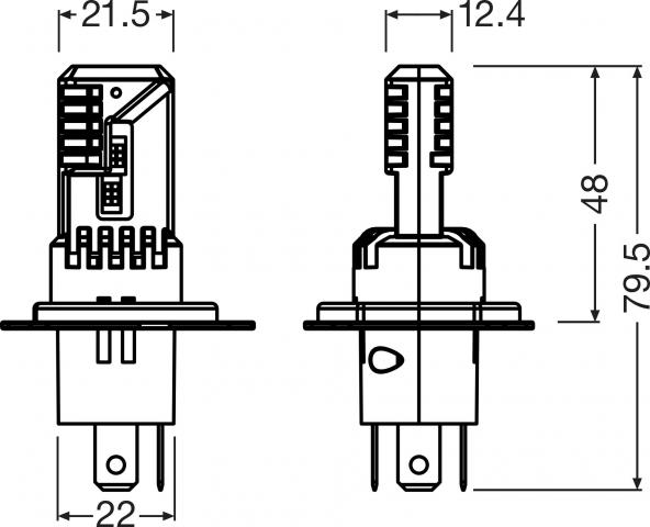 Авто крушка LED H4/H19 Osram 12V 2 бр., снимка 2 - Осветление