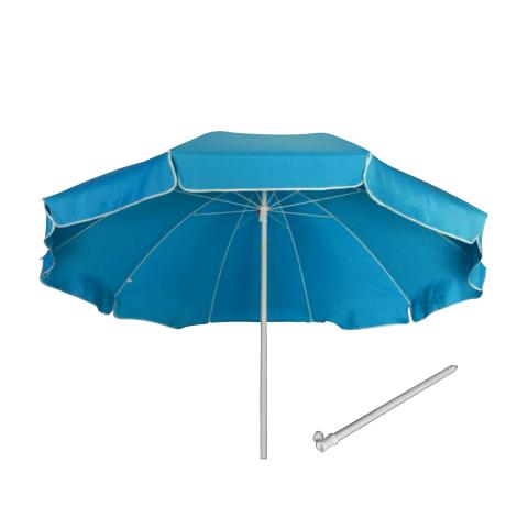 Плажен чадър с чупещо рамо ф250см син - Плажни чадъри
