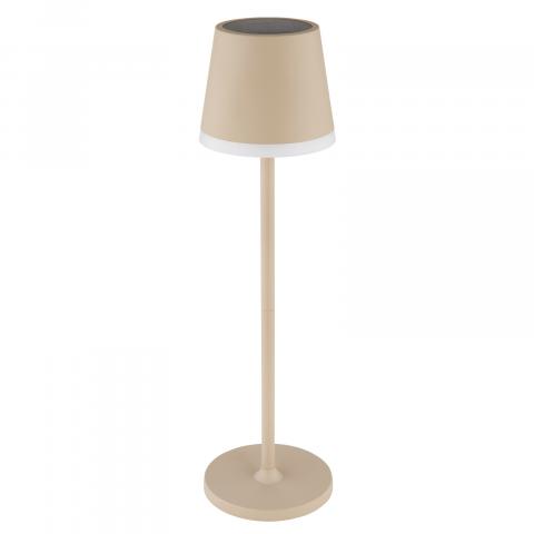 LED соларна настолна лампа 0.06W 50Lm 3000K, цвят пясък, снимка 5 - Настолни лампи