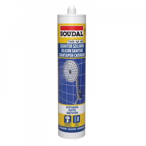 Санитарен силикон Soudal 290 мл бял - Силикони