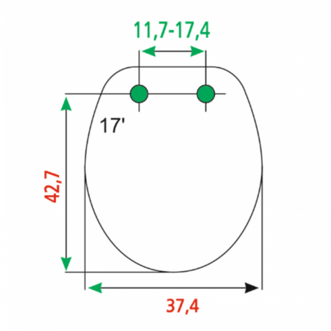 Тоалетна седалка 722, снимка 2 - Дуропласт