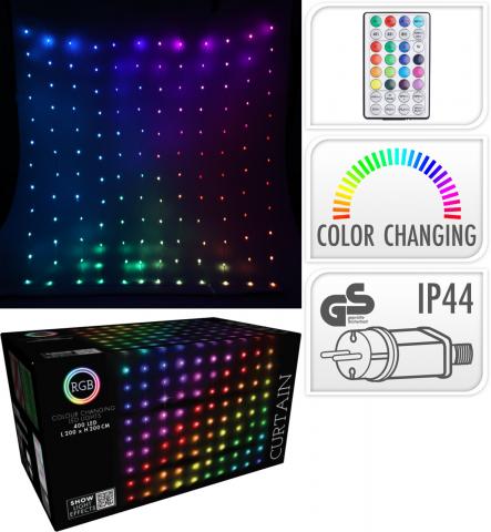 Светлинна завеса LES RGB, 400бр - Светеща мрежа/завеса
