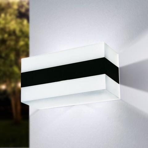 Фасаден LED аплик DUBLIN 8W 600lm 4000K, IP65, бял-черен, снимка 3 - Led прожектори