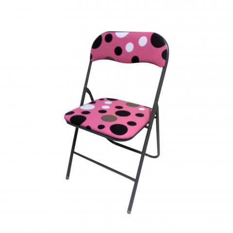 Сгъваем стол, розово на точки - Столове