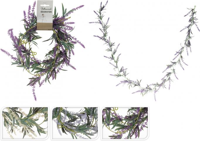 Изкуствено растение-гирлянд Лавандула 180см - Единични цветя
