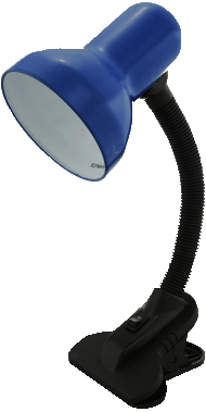Лампа с щипка синя - Лампи за бюро