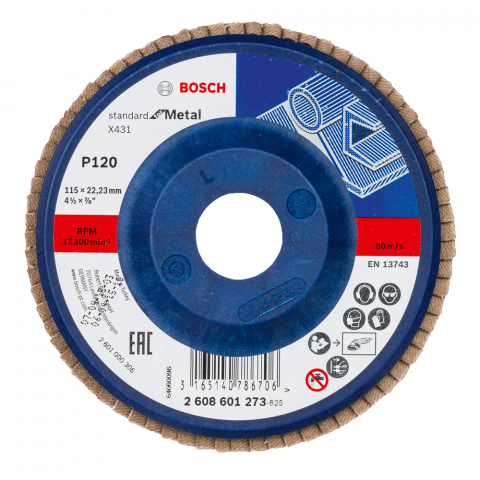 Ламелен диск X431 прав ф115 G120 BOSCH - Ламелни дискове за шлайфане