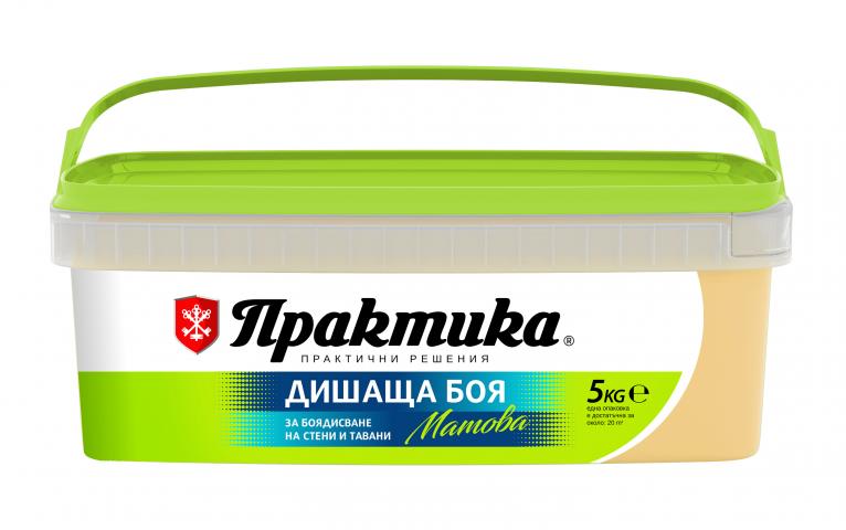 Интериорна боя Практика 5 кг слънчоглед - Интериорни бои