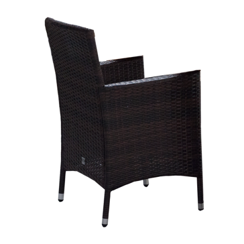 Ратаново кресло с възглавница, кафяво - Ратанови столове