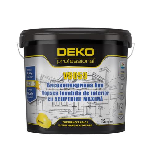 DEKO V8059 Високопокривна боя 15л - Бели бои