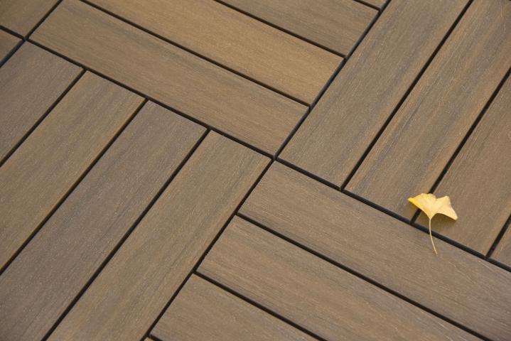 Декинг WPC плочкa PREMIUM 30х30x2,8cm, Тиково дърво, снимка 3 - Дървени плочки